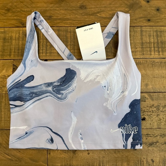 NWT Nike Women’s Aurora Marbled Dri Fit  Cropped Tank Top - Size Small - Picture 2 of 5